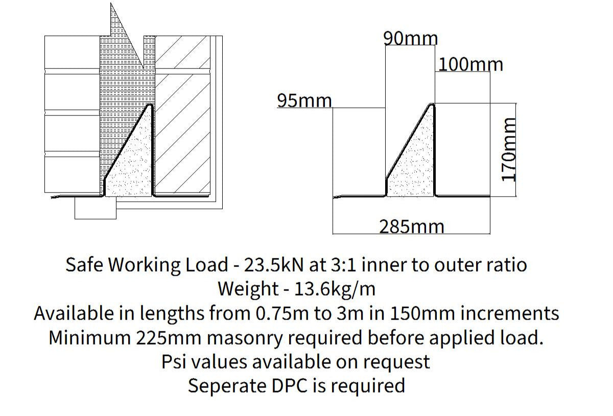 Earl 100-S - Standard 100mm Cavity Wall Lintel