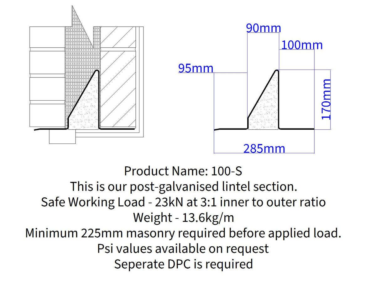Earl Standard Duty 100mm Cavity Wall Lintel