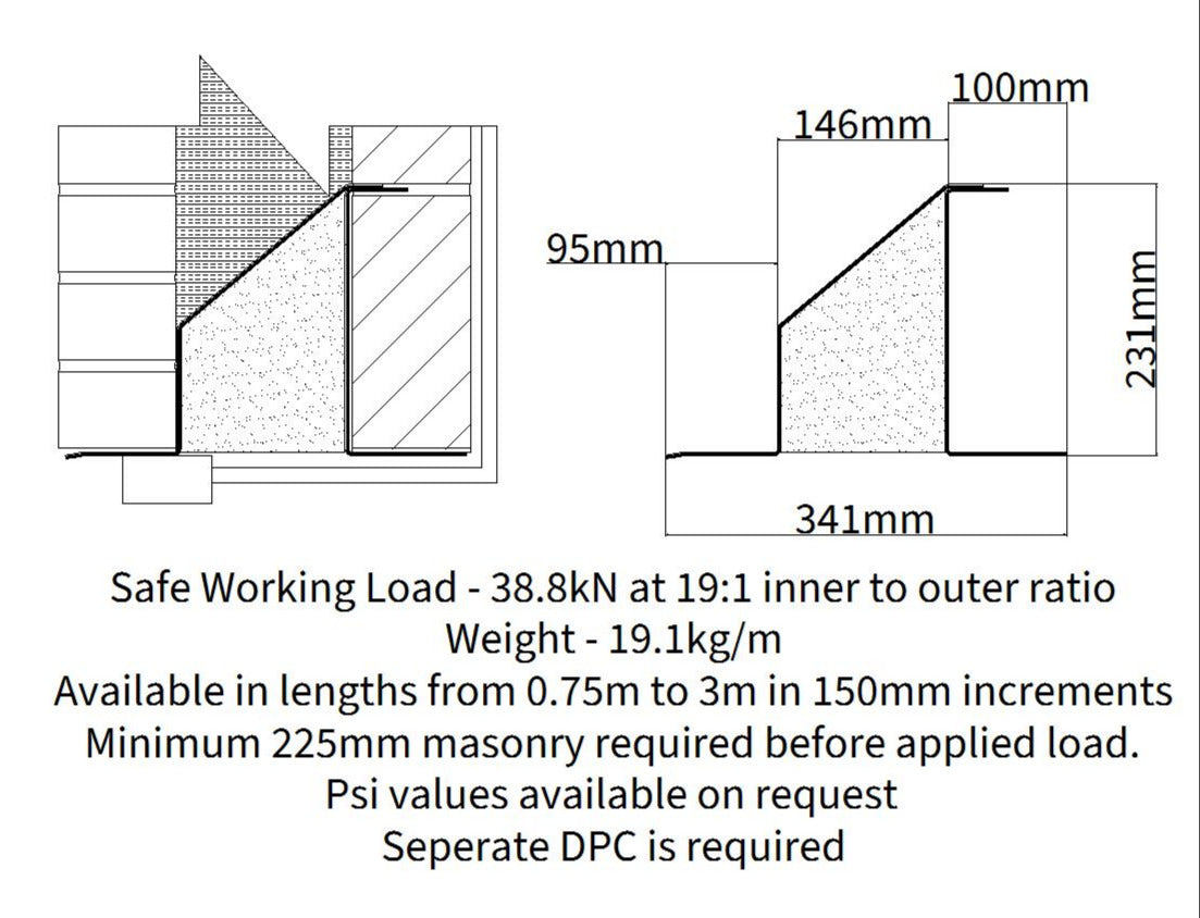 Earl 150-H - Heavy Duty 150mm Cavity Wall Lintel