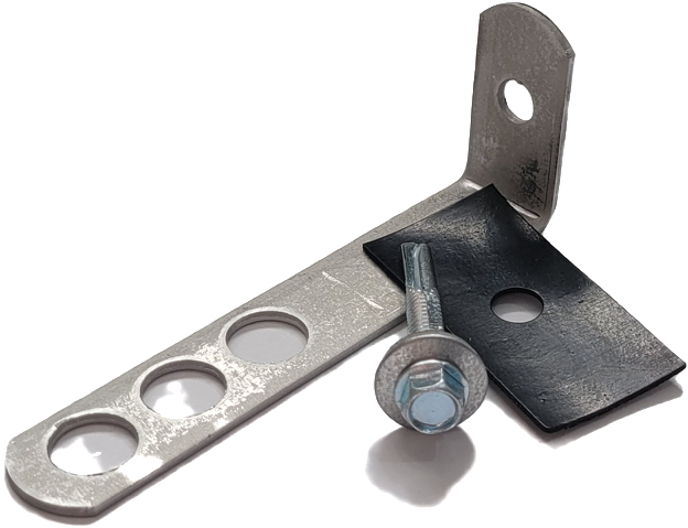 Stainless Steel Frame Cramp Ties (with and without drip), Isolation Pads and Tek Screws - 75mm, 100mm, 125mm, 200mm and 250mm