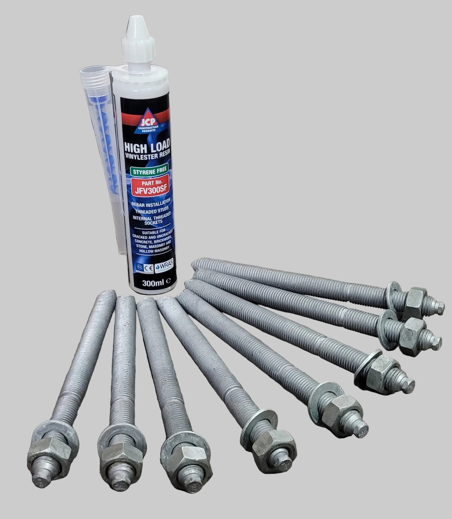 Resin Anchor Kits with Galvanised Studs & Vinylester Resin