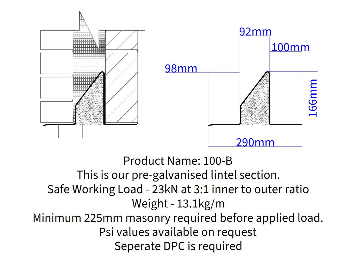 Earl Standard Duty 100mm Cavity Wall Lintel