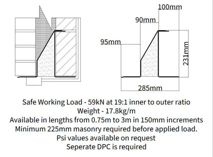 Earl 100-H - Heavy Duty 100mm Cavity Wall Lintel