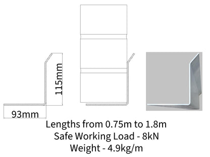 100mm Single Leaf Angle Lintel | L-Shaped Steel Lintel | Earl L-100