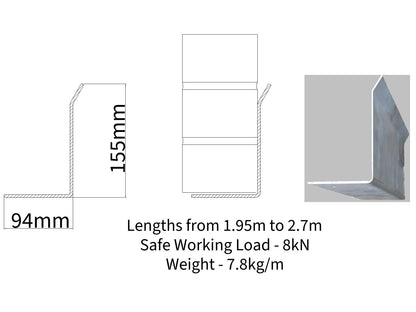 100mm Single Leaf Angle Lintel | L-Shaped Steel Lintel | Earl L-100