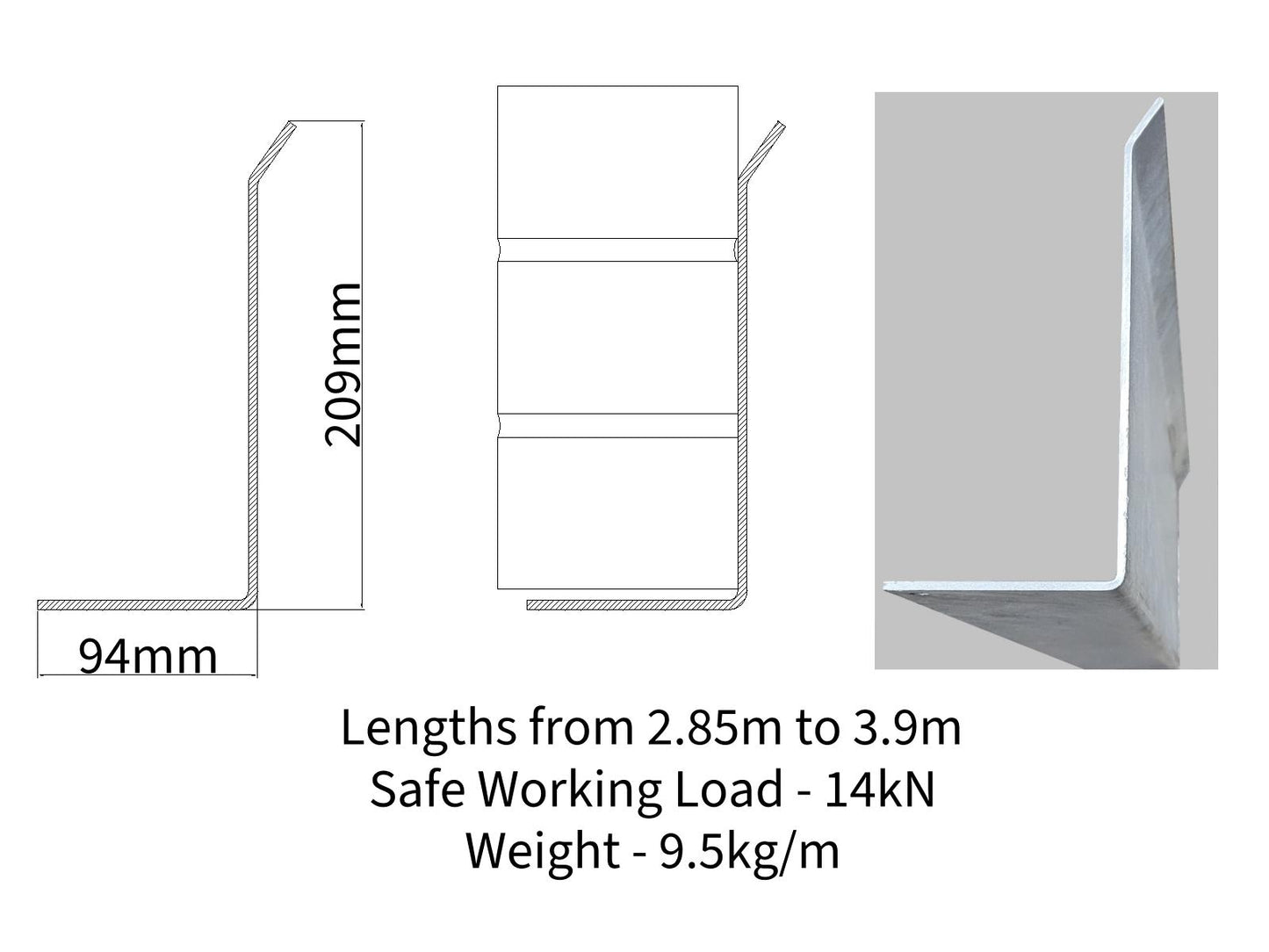 100mm Single Leaf Angle Lintel | L-Shaped Steel Lintel | Earl L-100