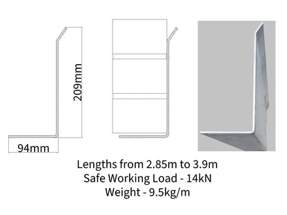 100mm Single Leaf Angle Lintel | L-Shaped Steel Lintel | Earl L-100