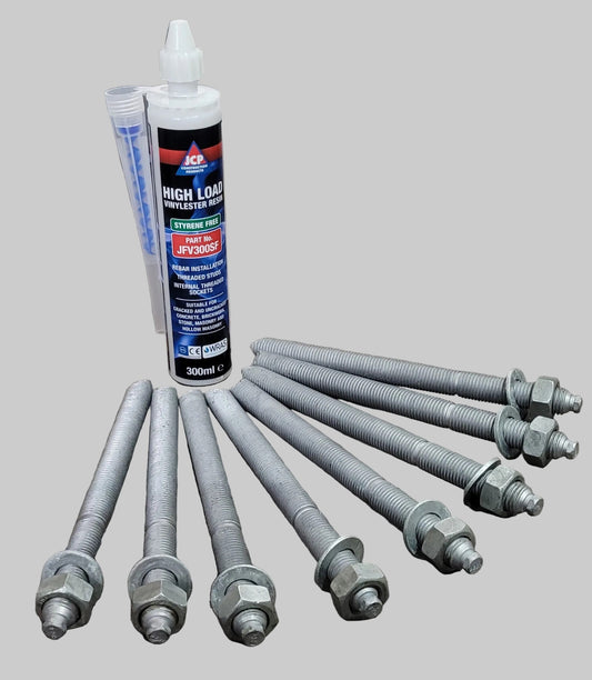 Resin Anchor Kits with Galvanised Studs & Vinylester Resin